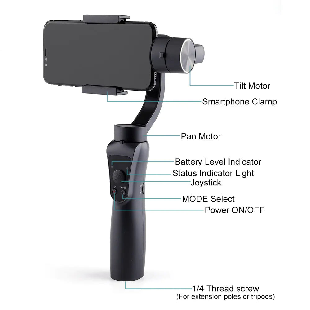 3-Axis Handheld Smartphone Gimbal Stabilizer